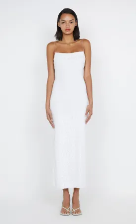 AALIYAH SEQUIN MAXI DRESS - WHITE