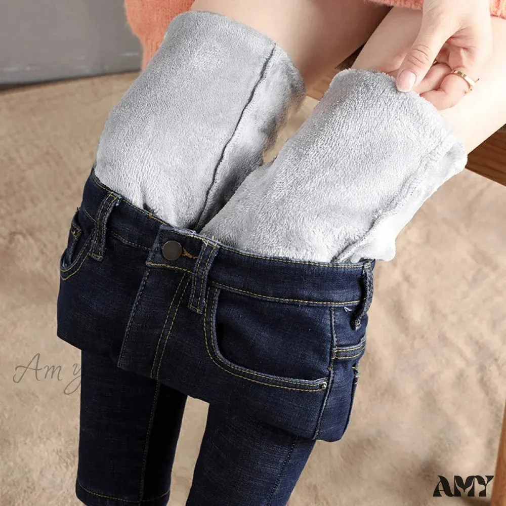 Amy Fashion - Black Streetwear American Style Fashion Trouser High Vintage Denim Jean