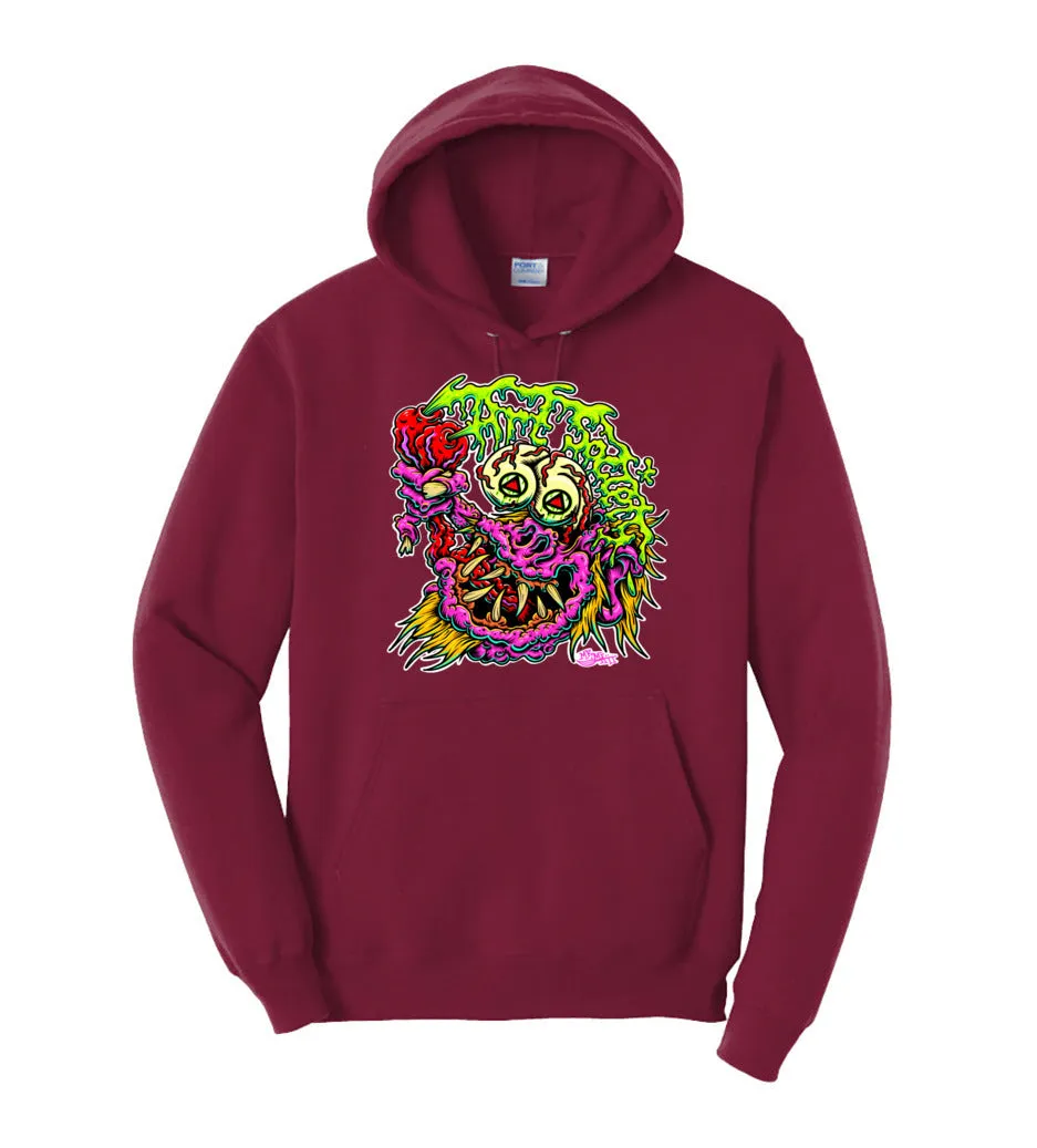 Art Society GNARLY MONSTER HOODIE CARDINAL RED