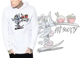 Art Society KUNG FU RAT HOODIE WHITE
