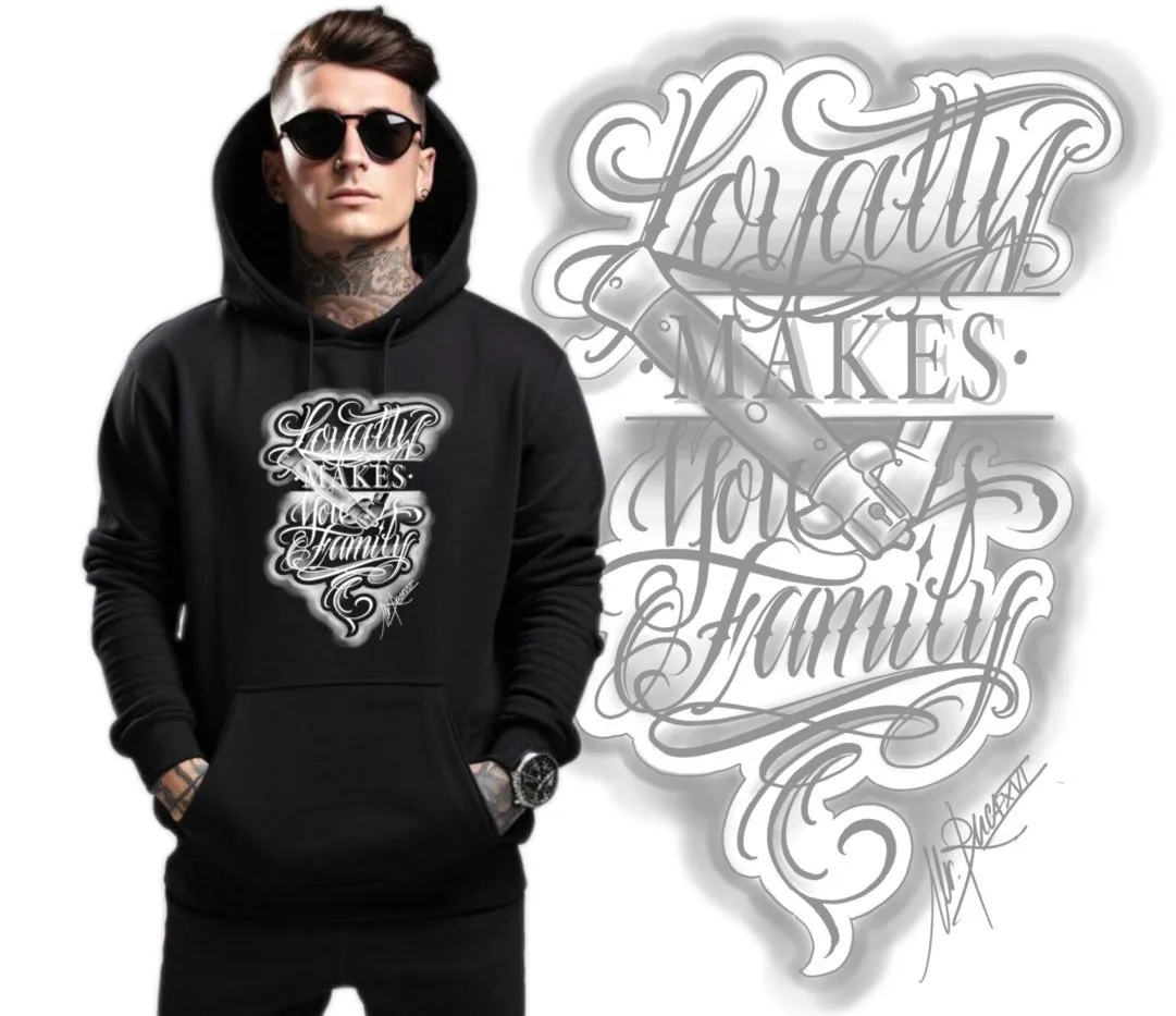 Art Society LOYALTY MAKES YOU FAMILY HOODIE BLACK