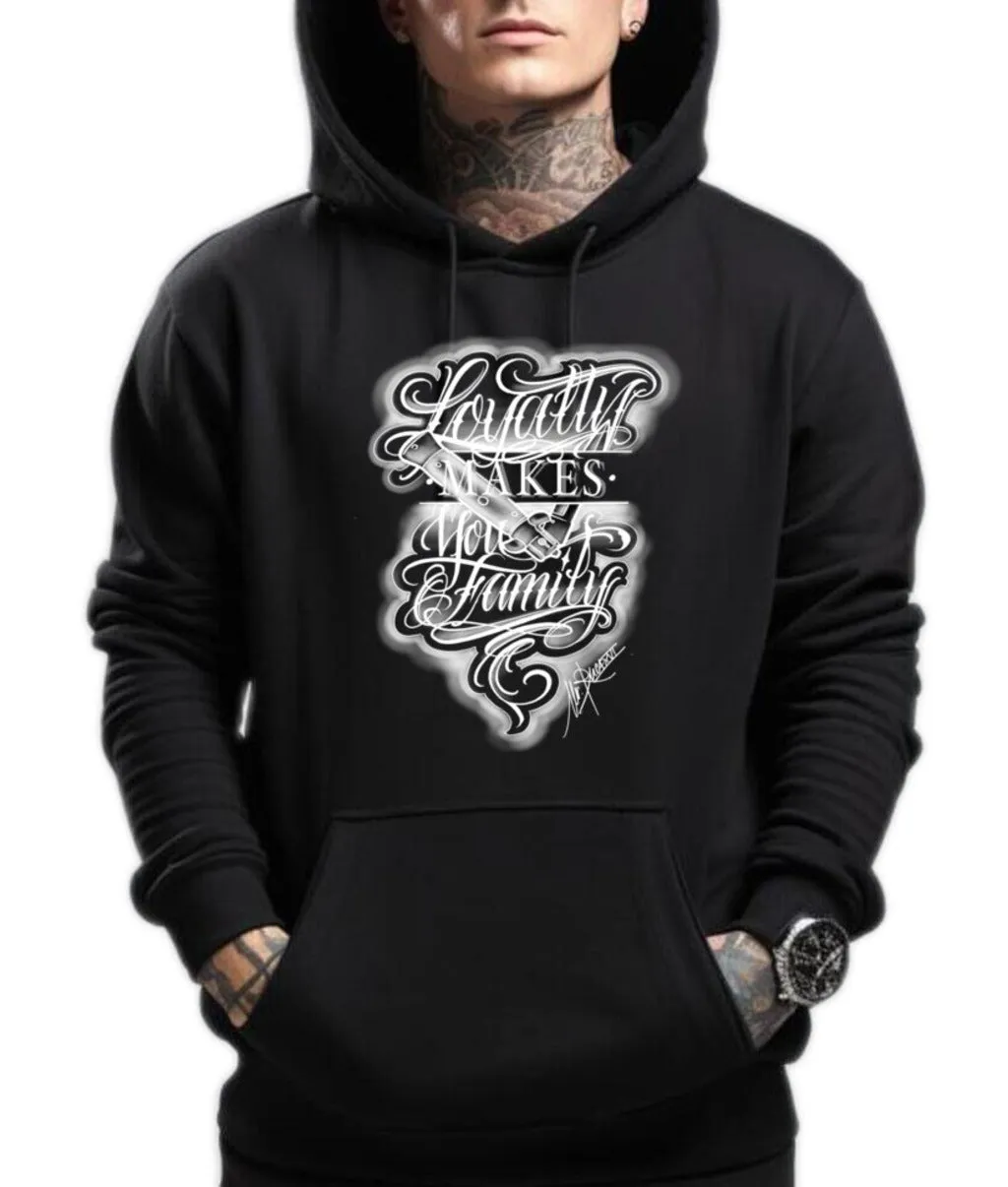 Art Society LOYALTY MAKES YOU FAMILY HOODIE BLACK