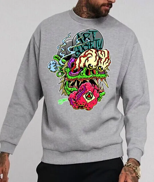 Art Society MONSTER DROP SWEATER GREY