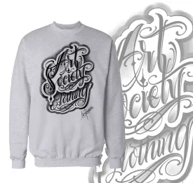 Art Society MR. RUCA SCRIPT CREW SWEATER GREY