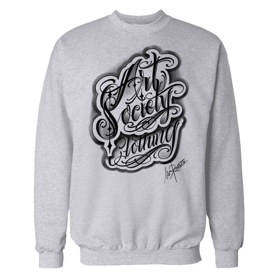 Art Society MR. RUCA SCRIPT CREW SWEATER GREY