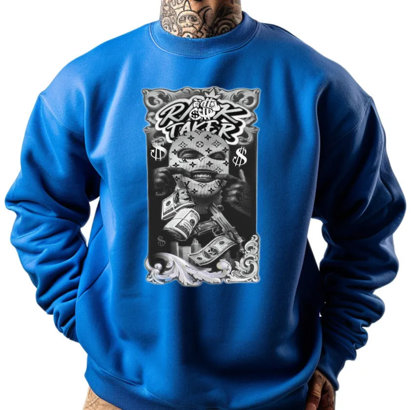 Art Society RISK TAKER CREW SWEATER ROYAL BLUE