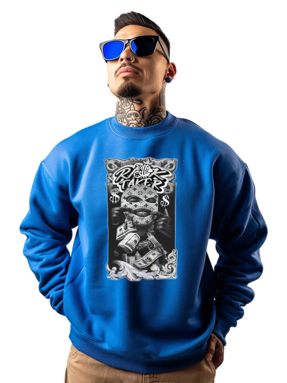 Art Society RISK TAKER CREW SWEATER ROYAL BLUE