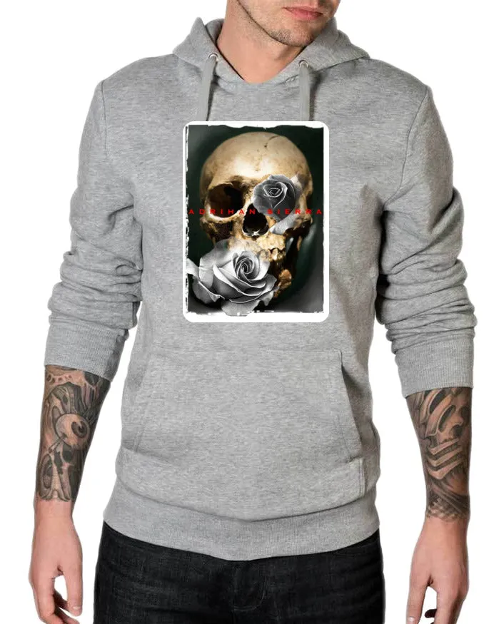 Art Society SIERRA SKULL ROSE HOODIE GREY