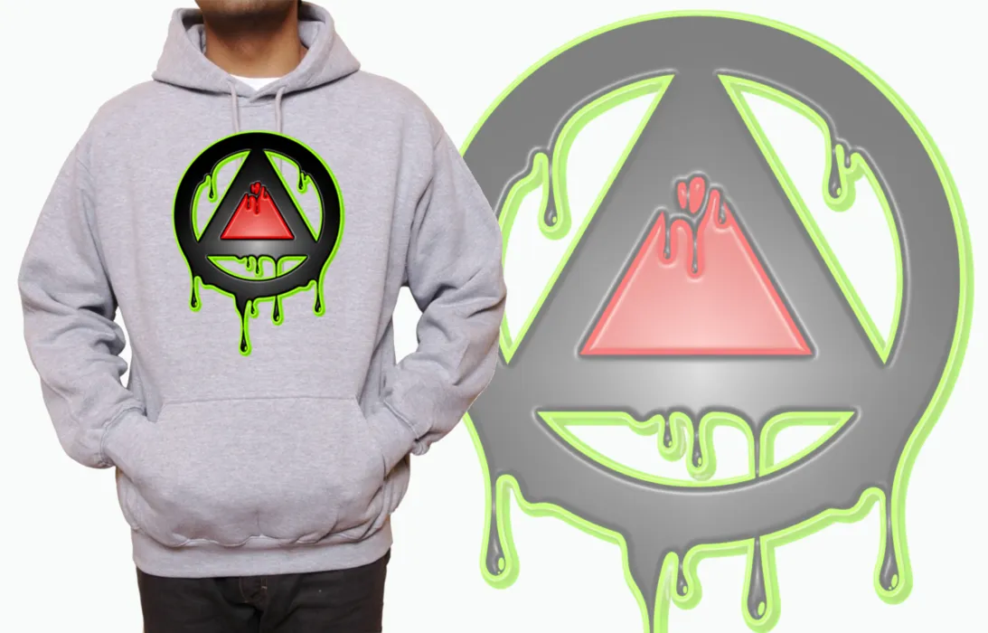 Art Society x Retro Kings 3D DRIP LOGO HOODIE GREY