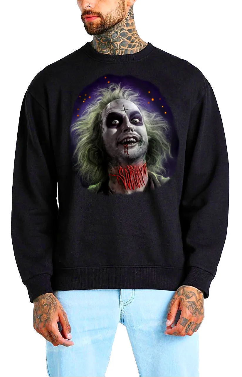 Art Society x Retro Kings BEETLEJUICE CREW SWEATER BLACK