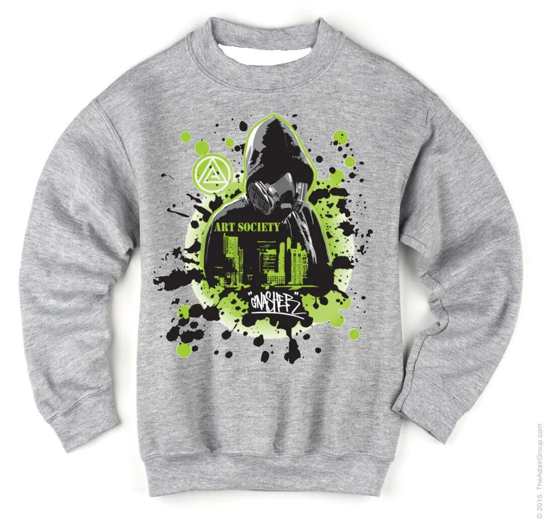 Art Society x Retro Kings GNASHER CREW SWEATER GREY