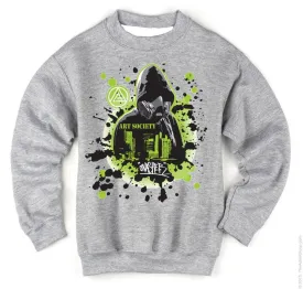 Art Society x Retro Kings GNASHER CREW SWEATER GREY
