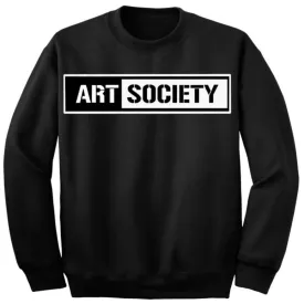 Art Society x Retro Kings STENCIL BAR CREW SWEATER BLACK