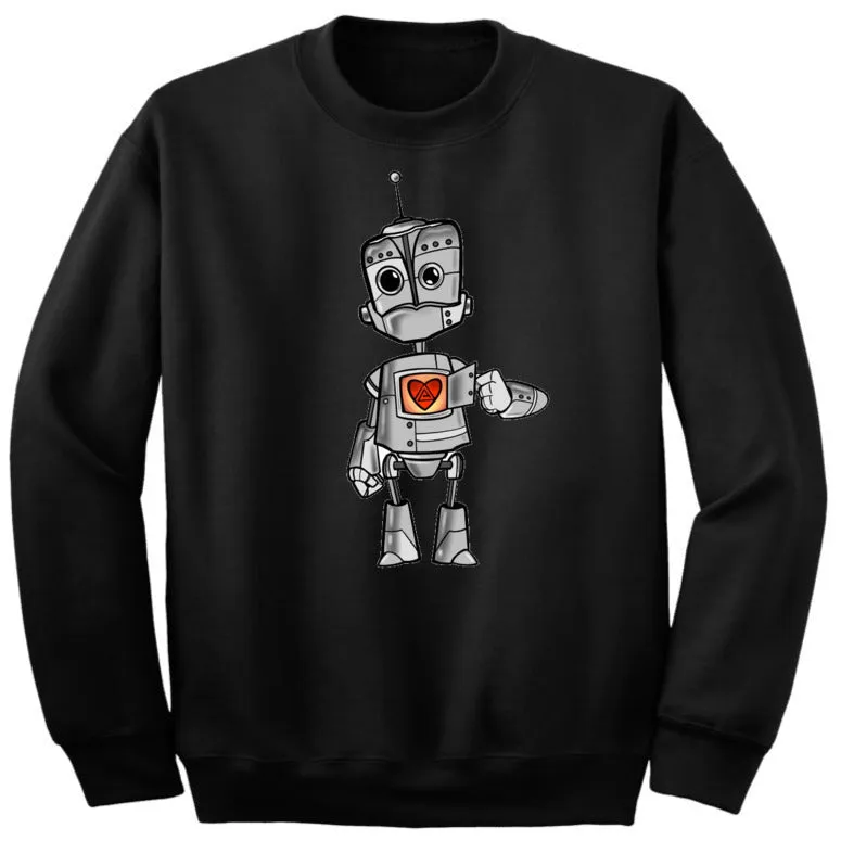 Art Society x Retro Kings THE ROBOT CREW SWEATER BLACK