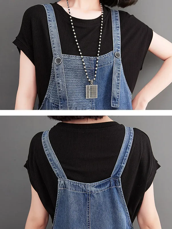 Artistic Retro Loose Sleeveless Split-Joint Overalls