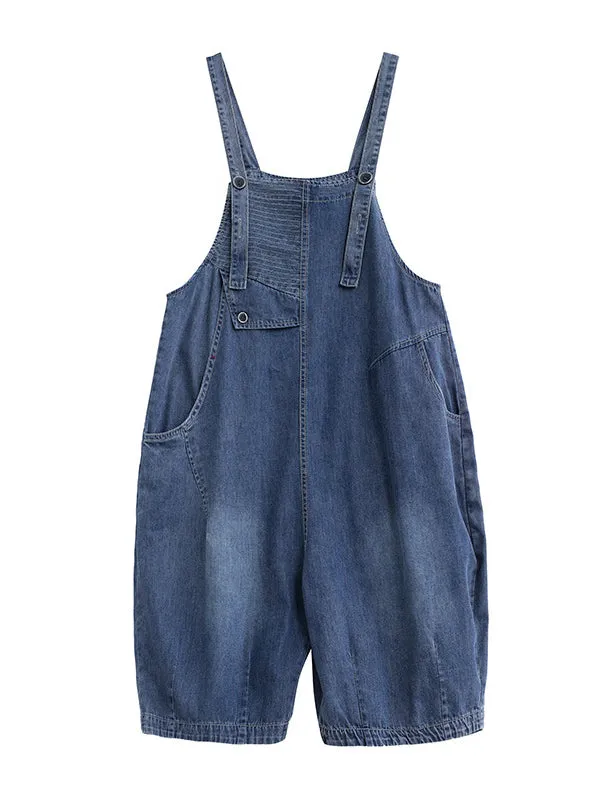 Artistic Retro Loose Sleeveless Split-Joint Overalls