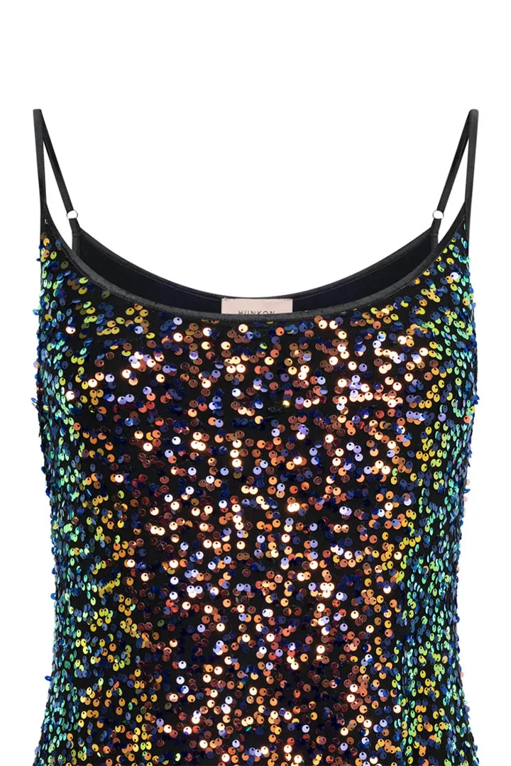 Aya Sequin Dress - Black