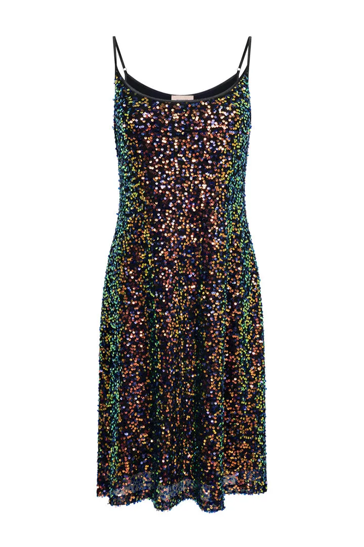 Aya Sequin Dress - Black
