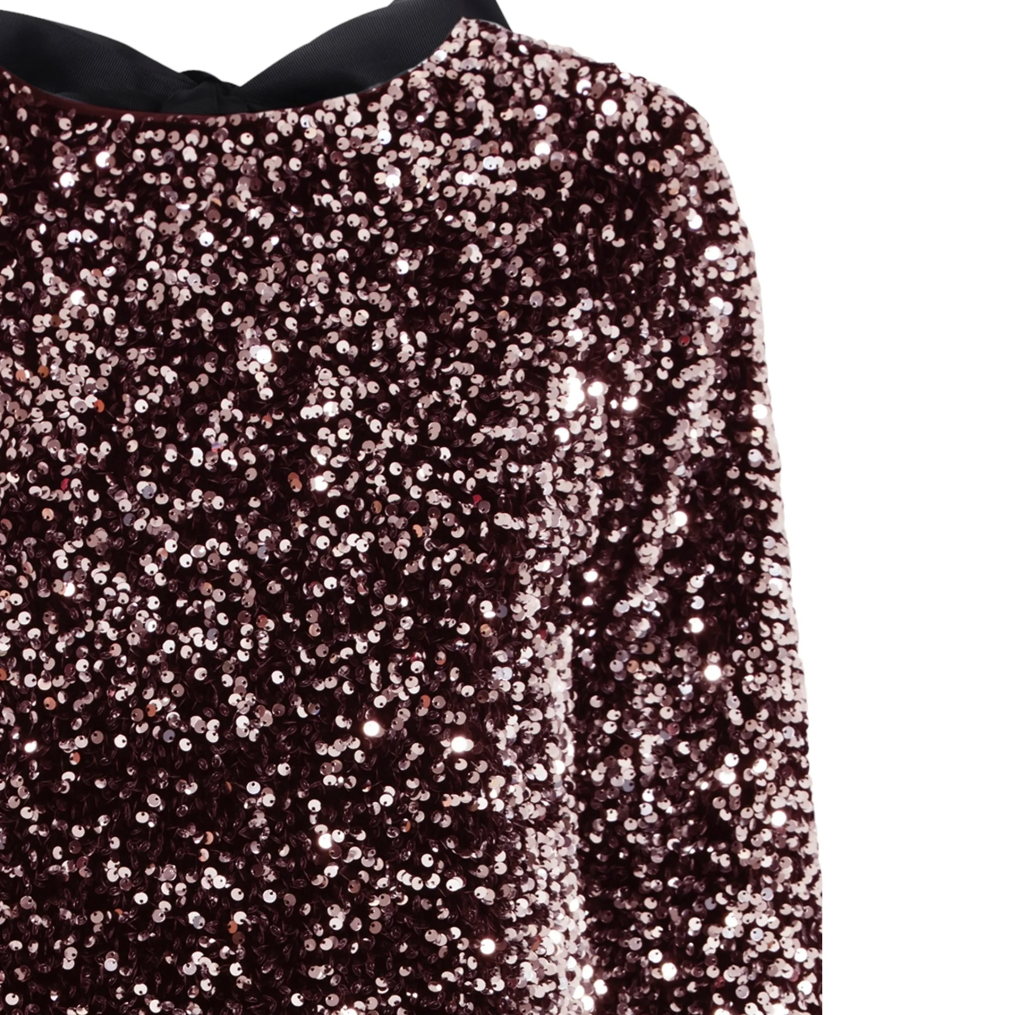Rose Sequin Mixed Paillet Bow Dress by B Young - Elegant and Stylish