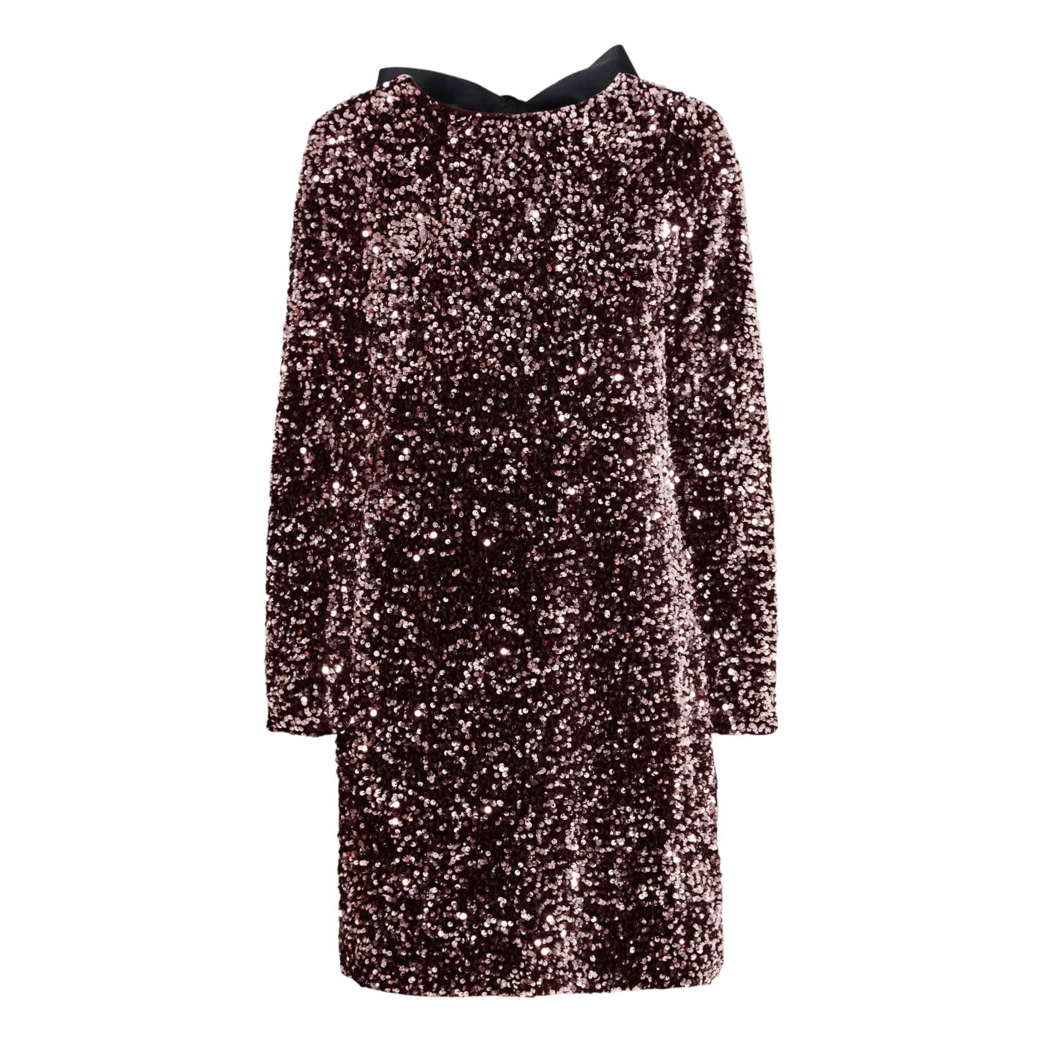 Rose Sequin Mixed Paillet Bow Dress by B Young - Elegant and Stylish