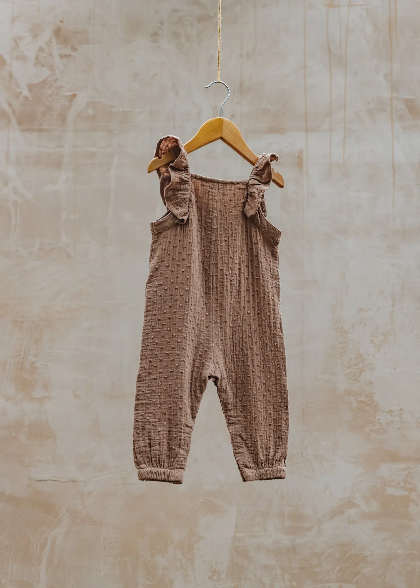 Babies' Loose Overalls in Woodsmoke