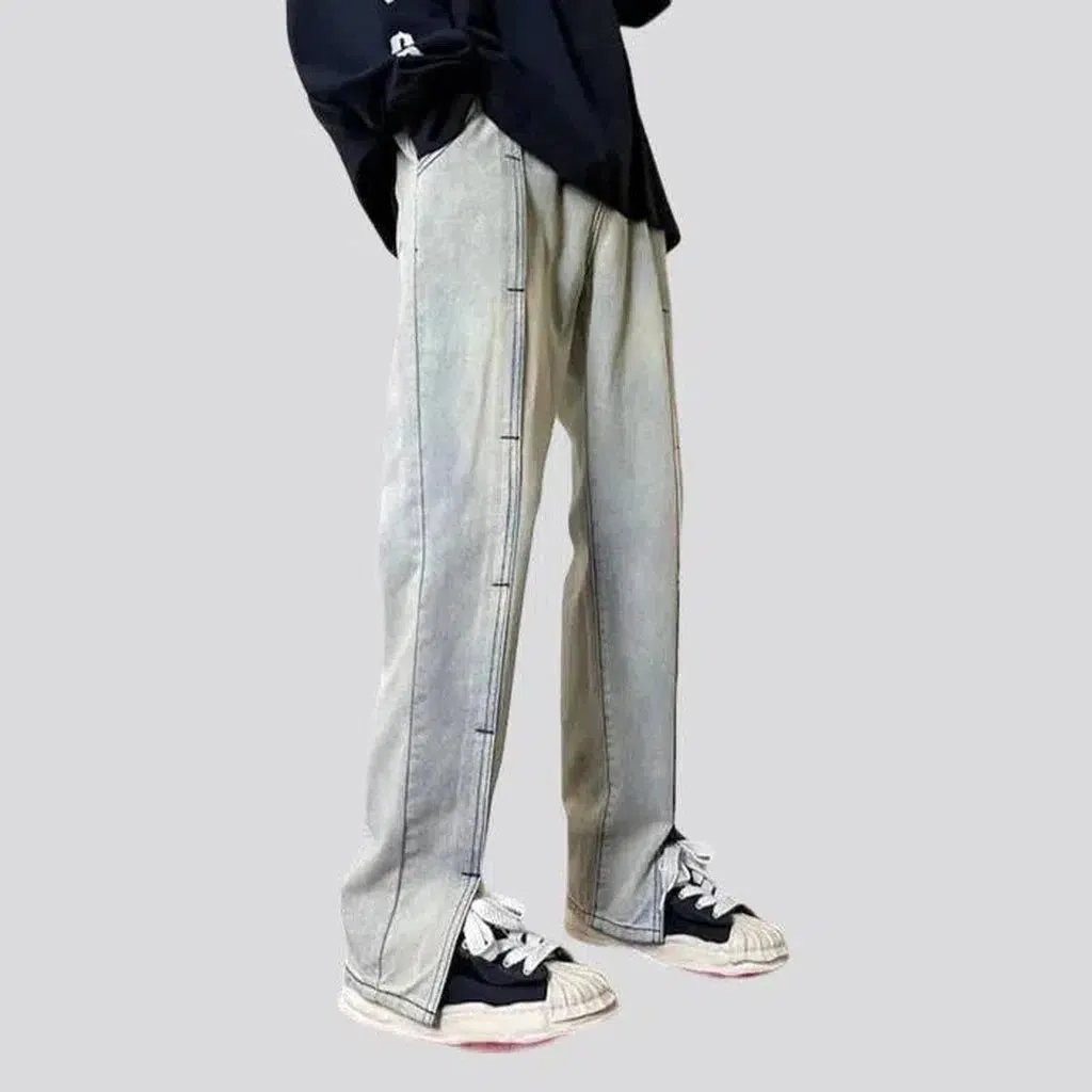 Baggy stonewashed jeans
 for men