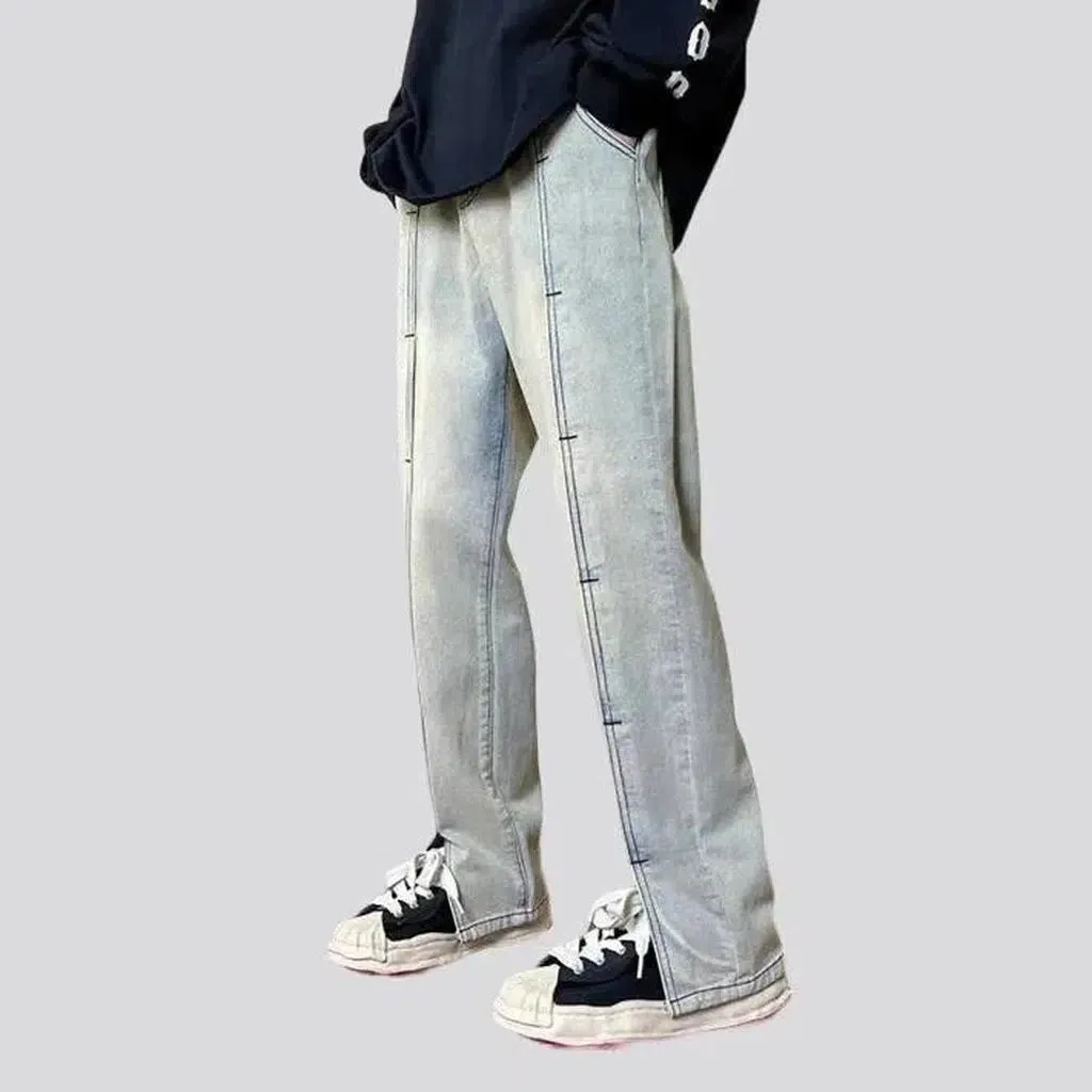 Baggy stonewashed jeans
 for men
