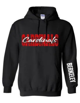 Berkeley Cardinals Graffiti Print Hoodie: Youth