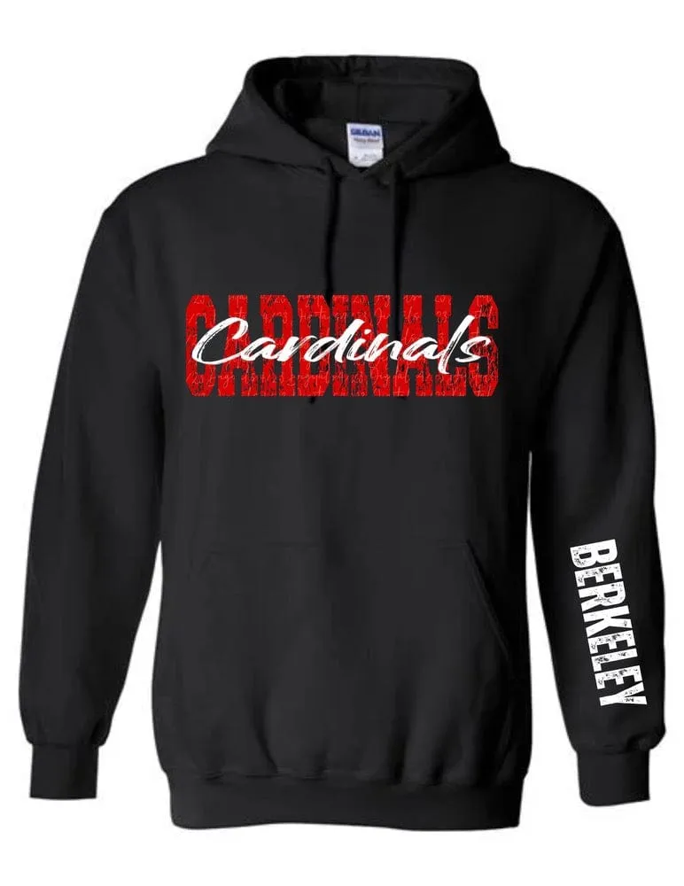Berkeley Cardinals Graffiti Print Hoodie: Youth
