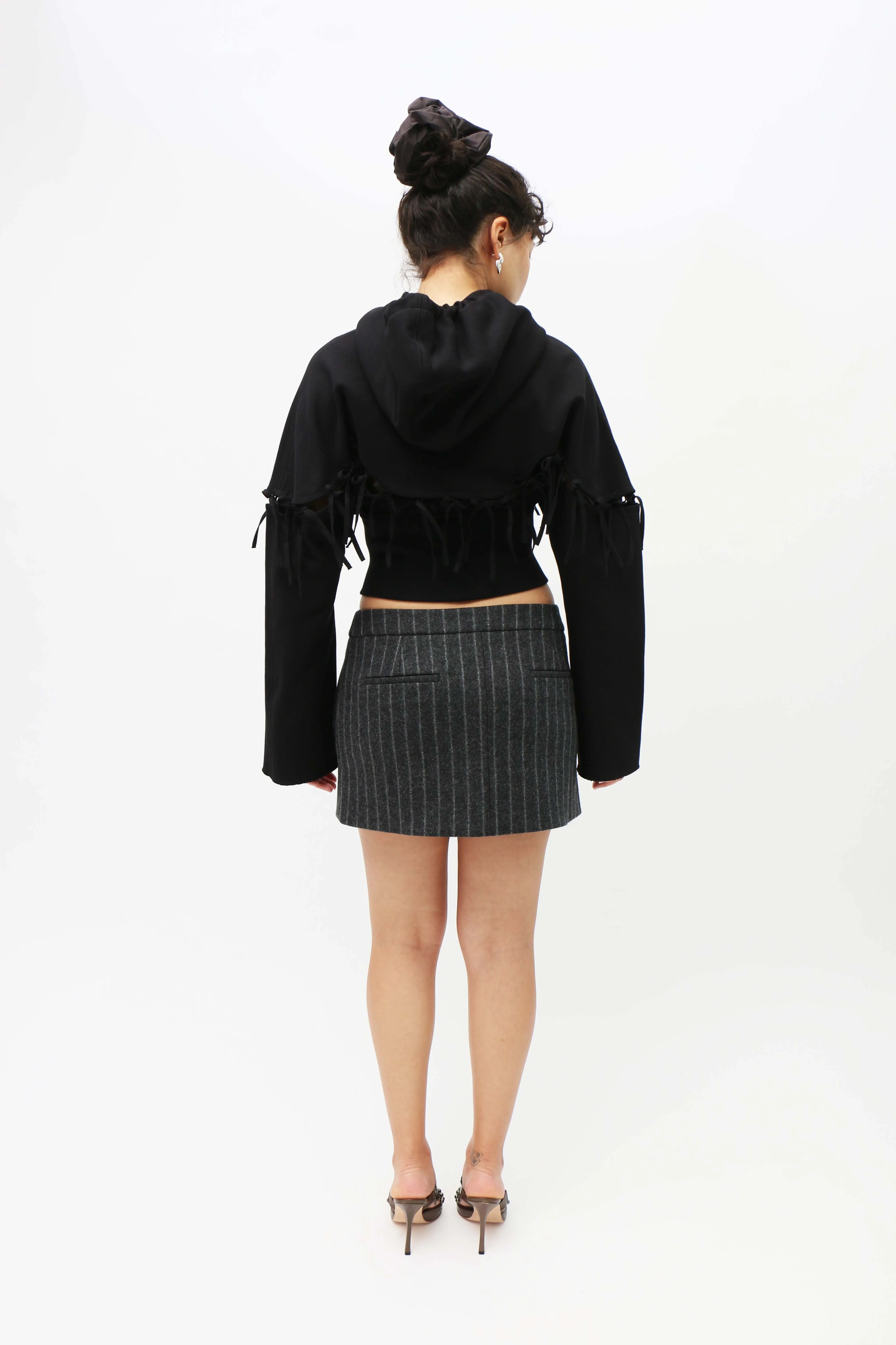 Black Bow Tie Hoodie