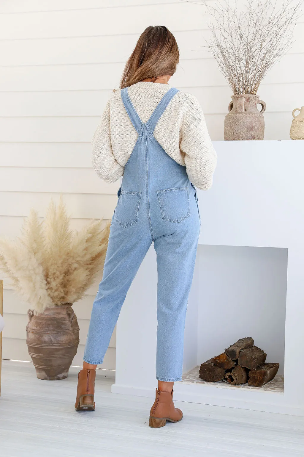 Brooklyn denim overalls Light Blue
