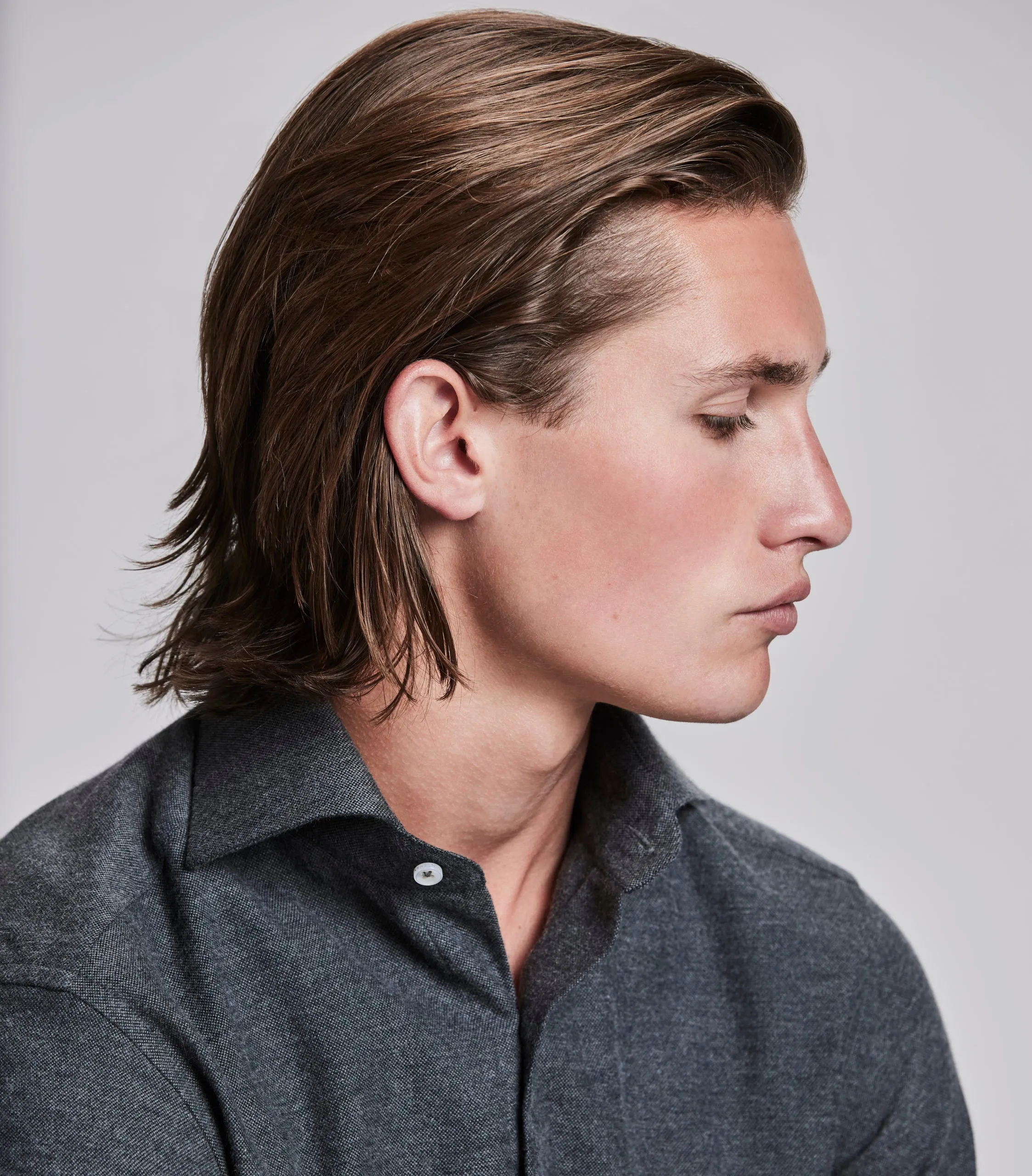 Charcoal Cotton Micro Birdseye Shirt