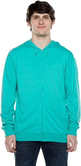 Cottonhood Lightweight Jersey Zip Hoodie for Men  Full Zip Casual Cotton Hoodie, Soft Long Sleeve