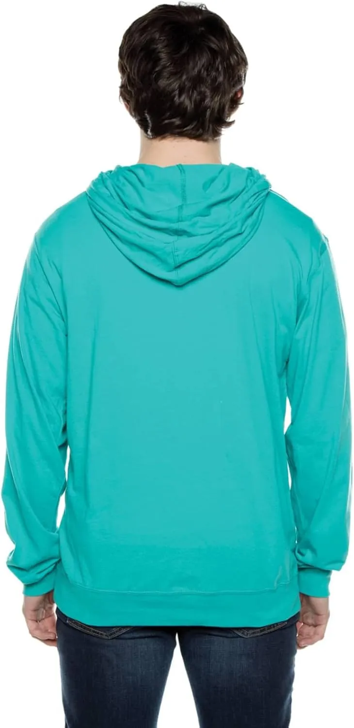 Cottonhood Lightweight Jersey Zip Hoodie for Men  Full Zip Casual Cotton Hoodie, Soft Long Sleeve