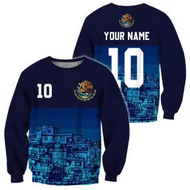 Customized Name And Number Mexico Shape Country Sweatshirt Zip Hoodie Shirts