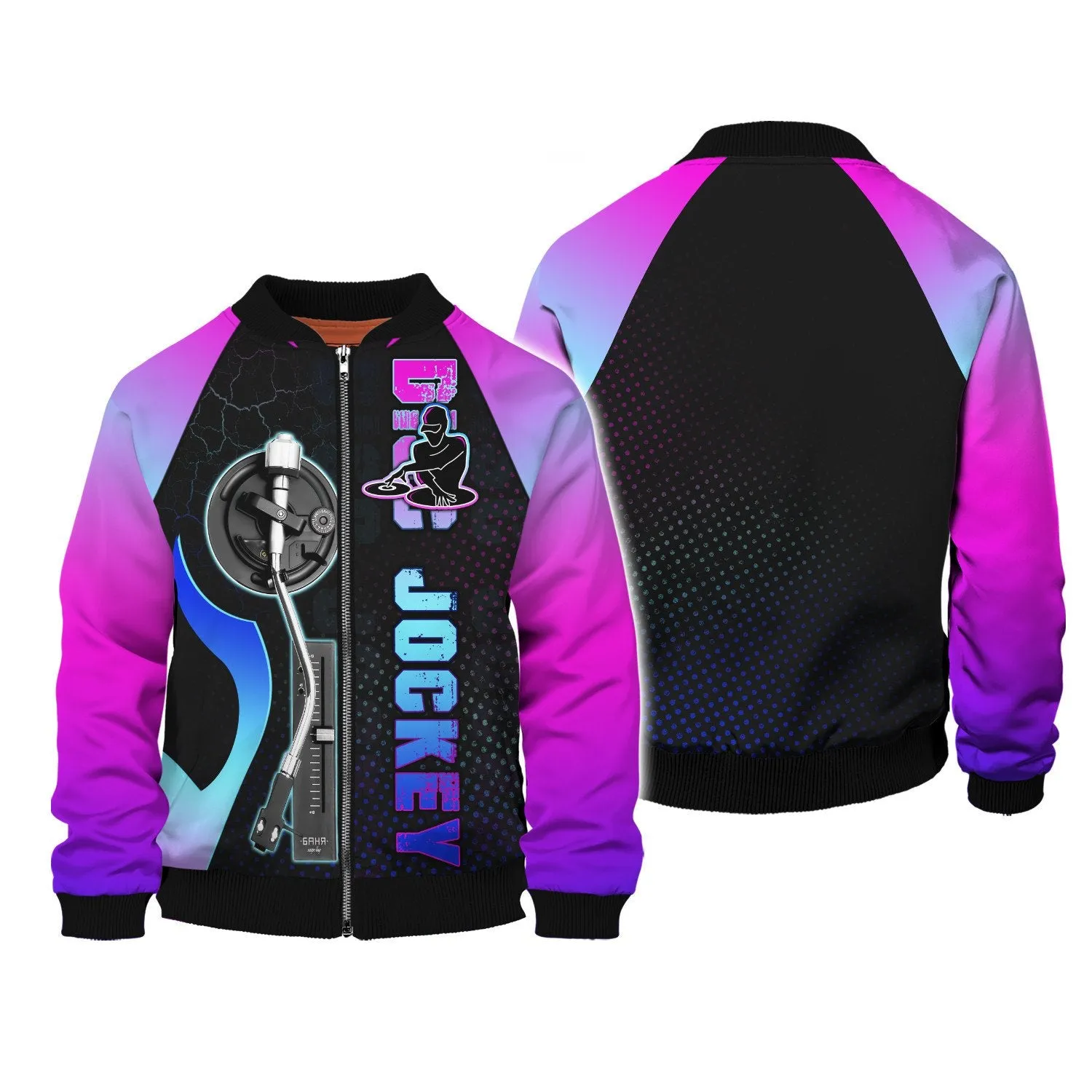 Disc Jockey Neon Light 3D Full Print Shirt, DJ 3D Sweatshirt Hoodie, 3D Zipper Hoodie