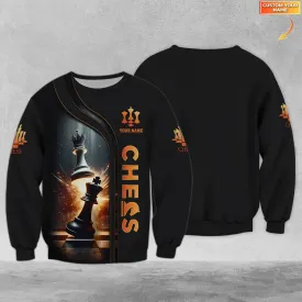 Fight Chess Personalized Name 3D Sweatshirt Custom Gift For Chess Lovers