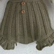 Flounce Knitted Overalls