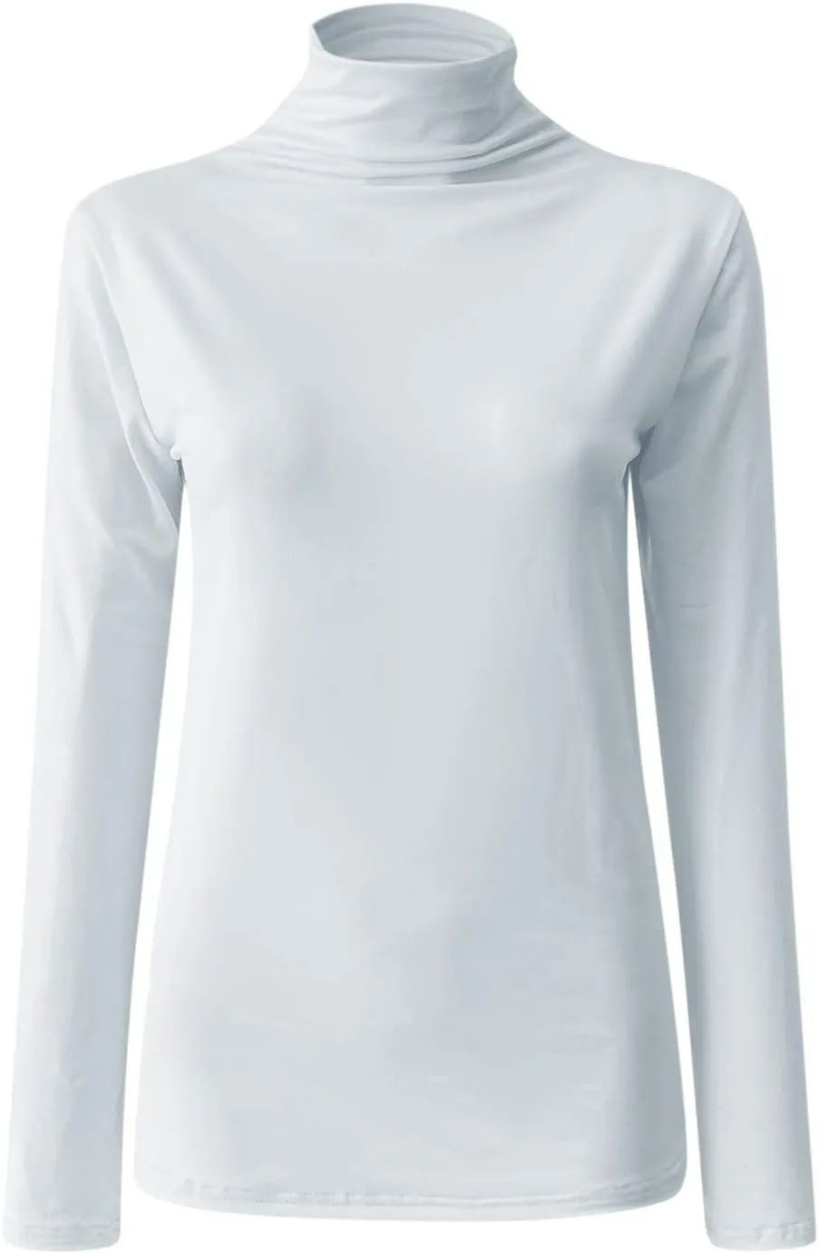 GOKKILRW Womens Mock Neck Long Sleeve Tops Slim Fitted Turtleneck Basic Pullovers Fall Winter Thermal Solid Base Layer Shirts