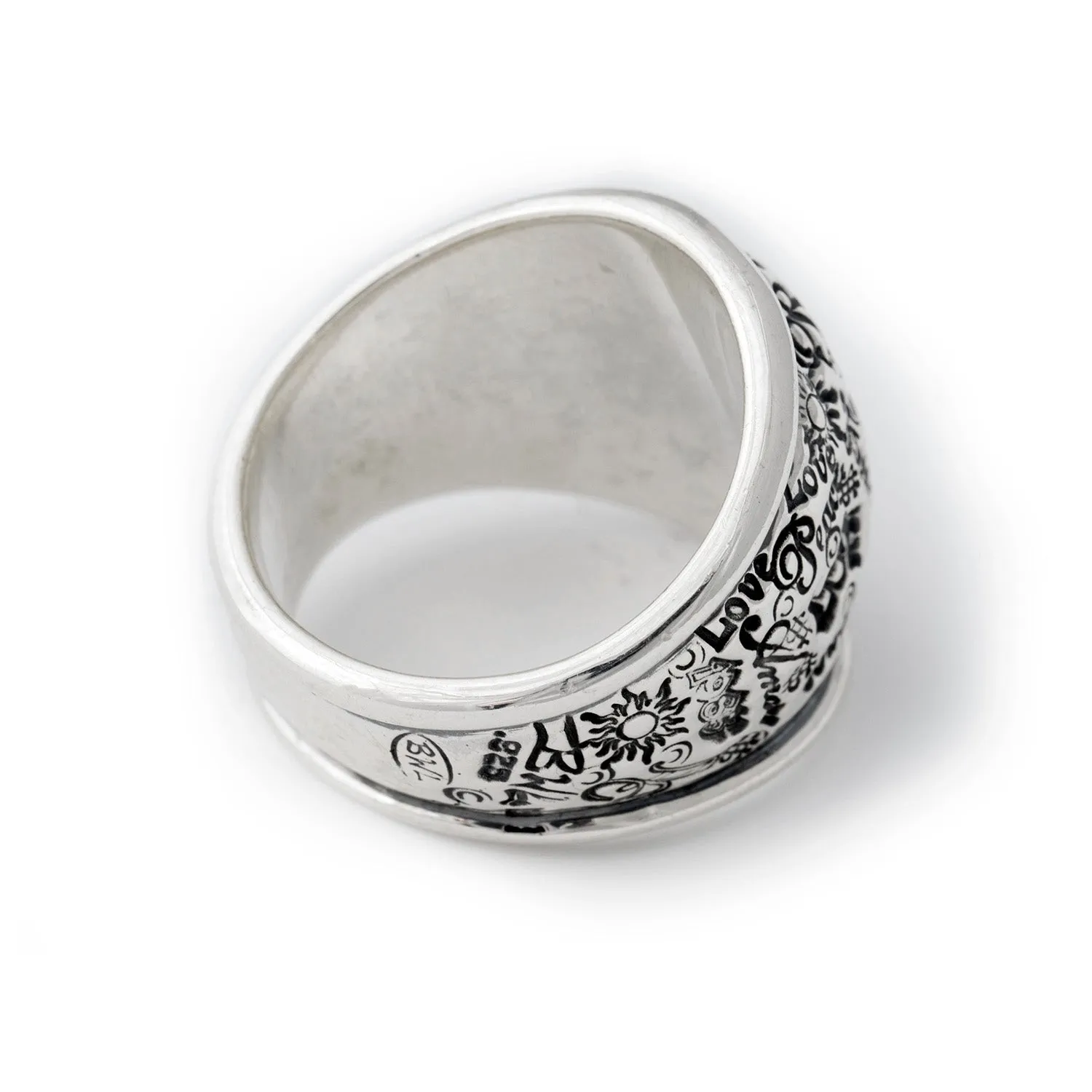 Graffiti Dome Ring