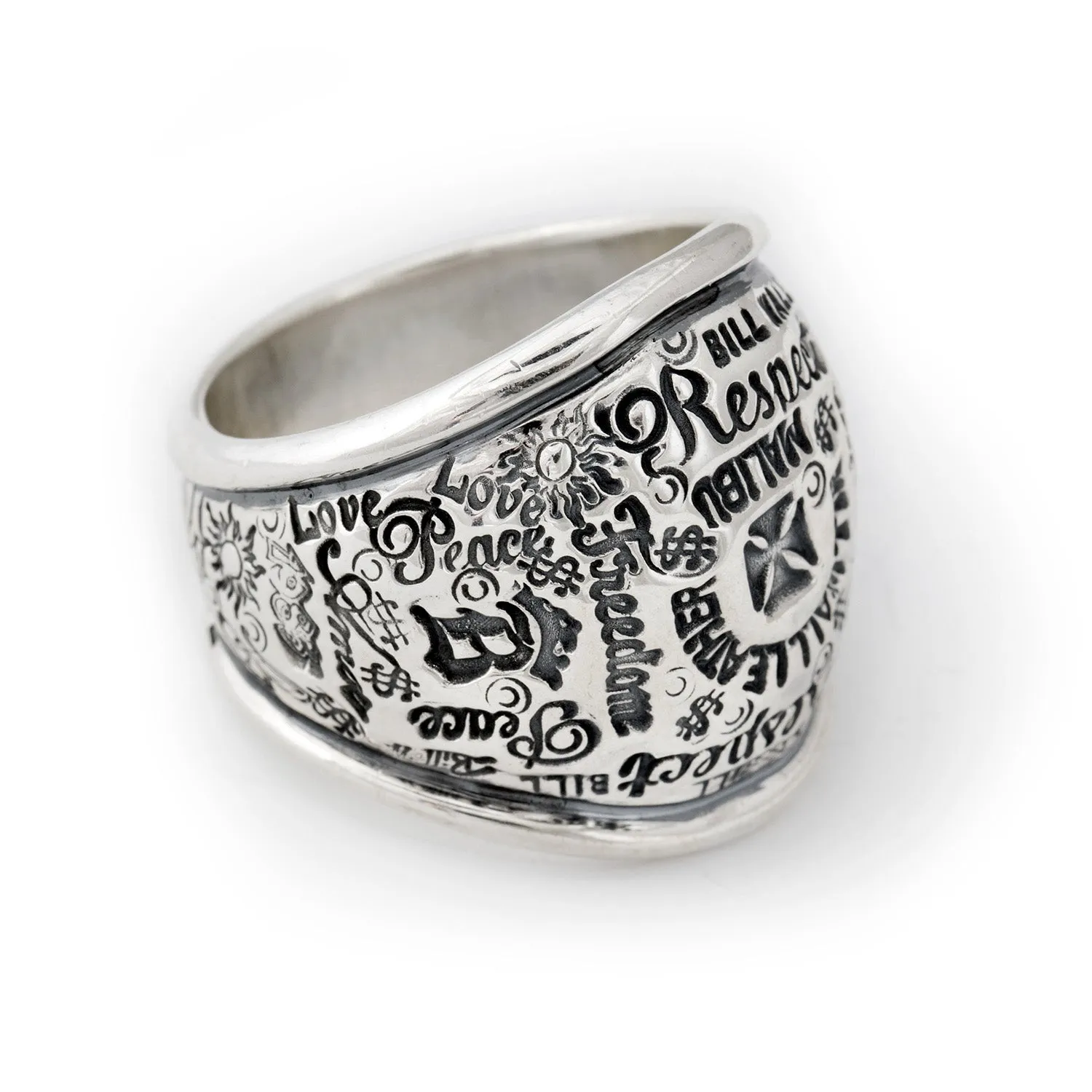 Graffiti Dome Ring