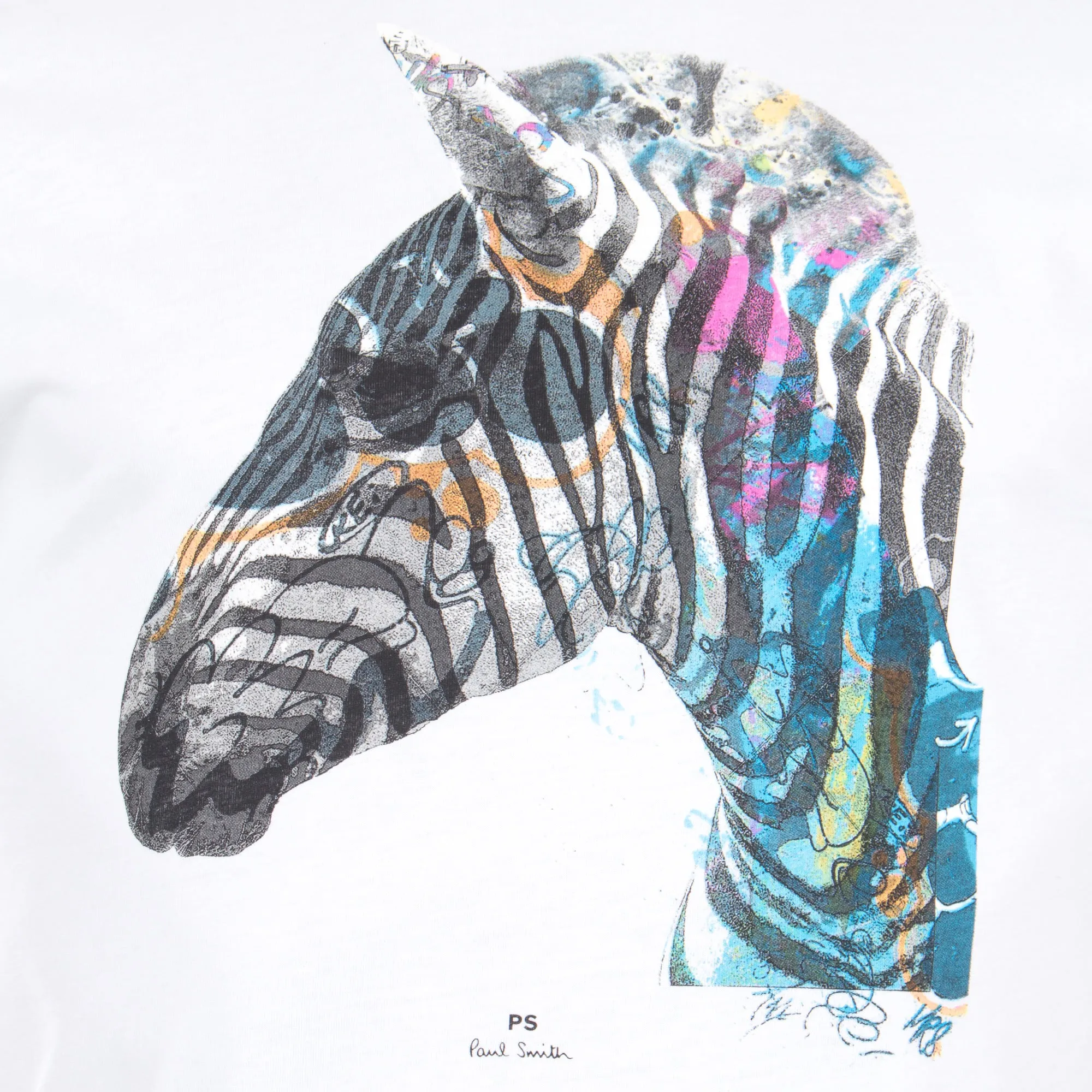 Graffiti zebra t-shirt in white