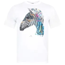 Graffiti zebra t-shirt in white