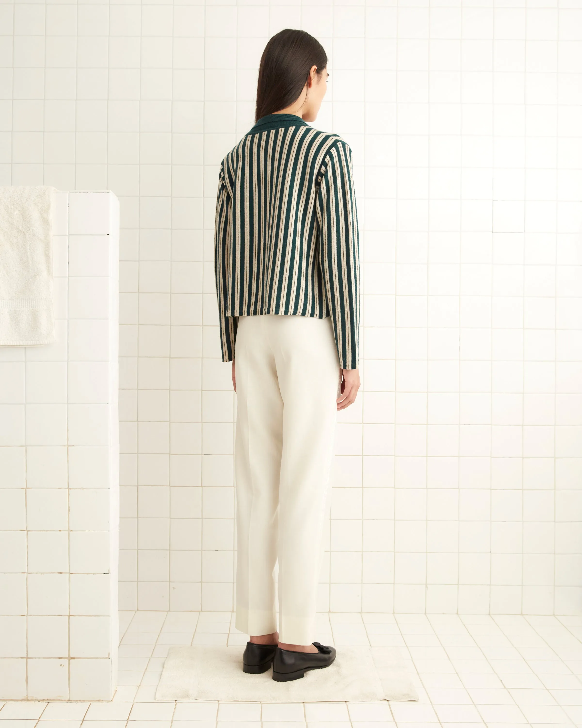 Hogan Stripe Cardigan - Green