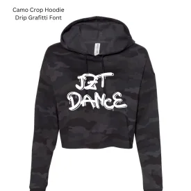 JZT DANCE Camo Cropped Hoodie