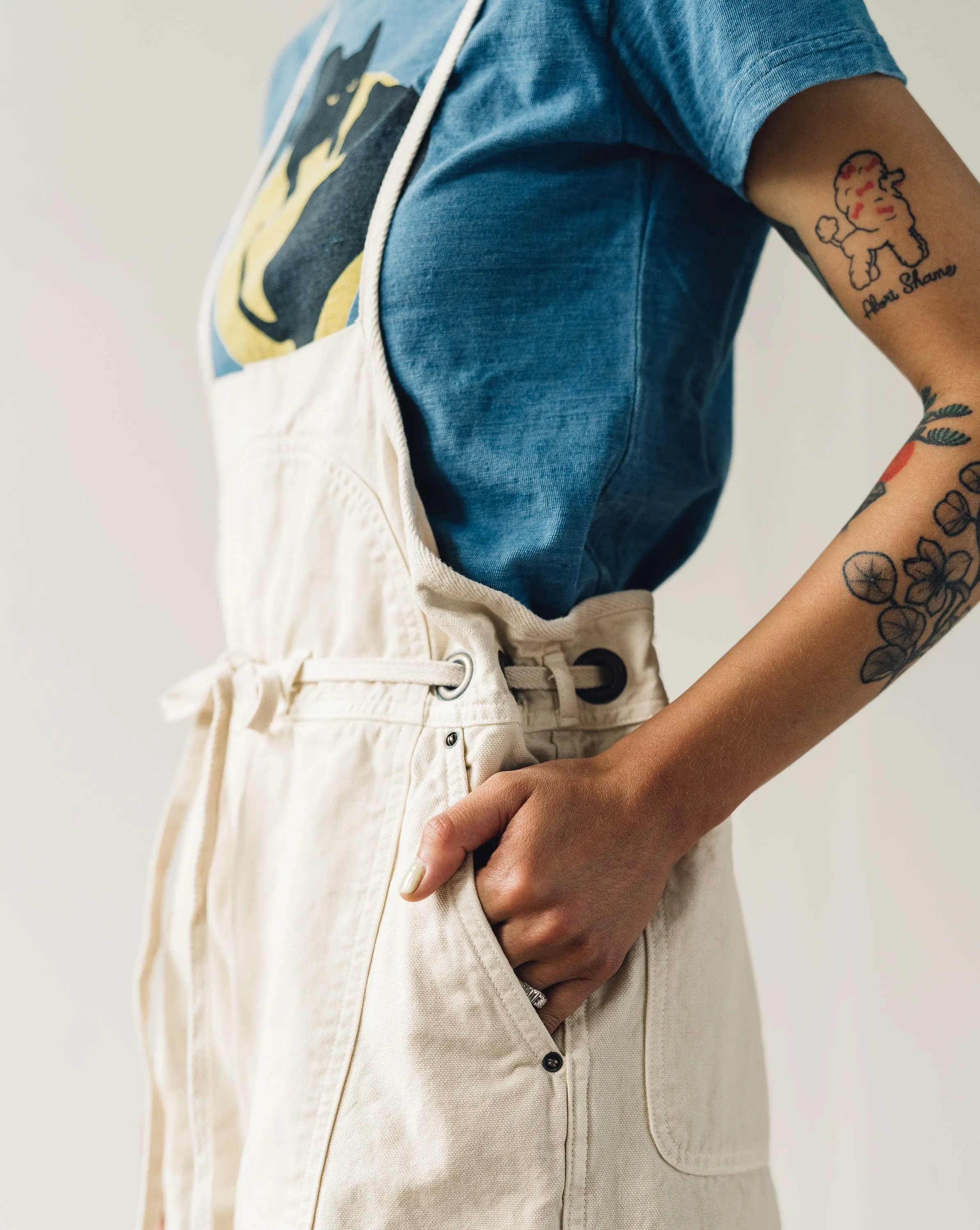 Kapital Light Canvas Welder Overall, Natural