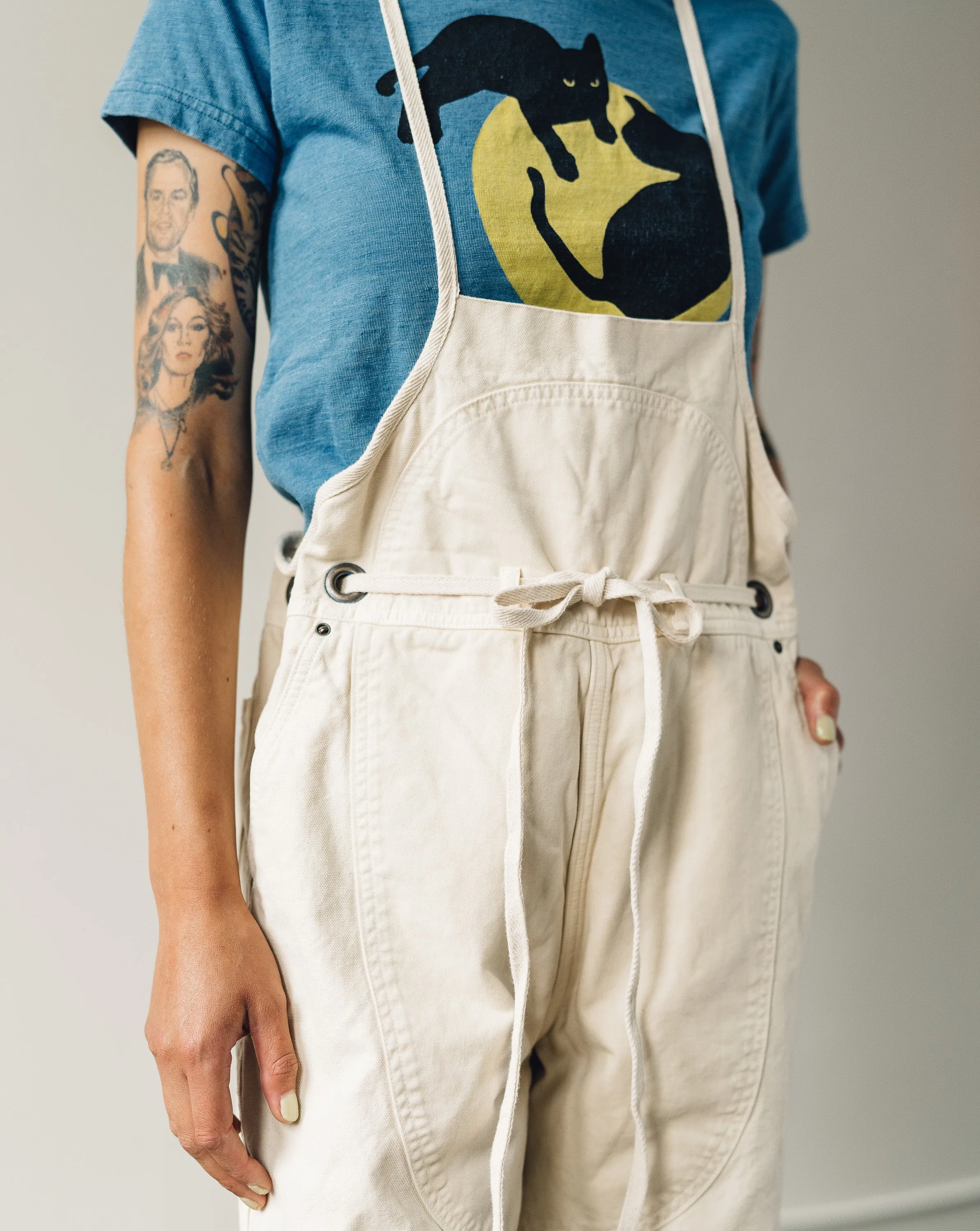 Kapital Light Canvas Welder Overall, Natural