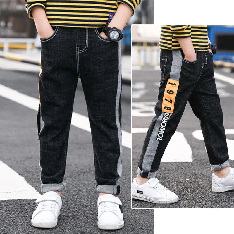 Kids Boys Jeans Classic Cowboy Pants Denim Casual Bottoms - BJN0106