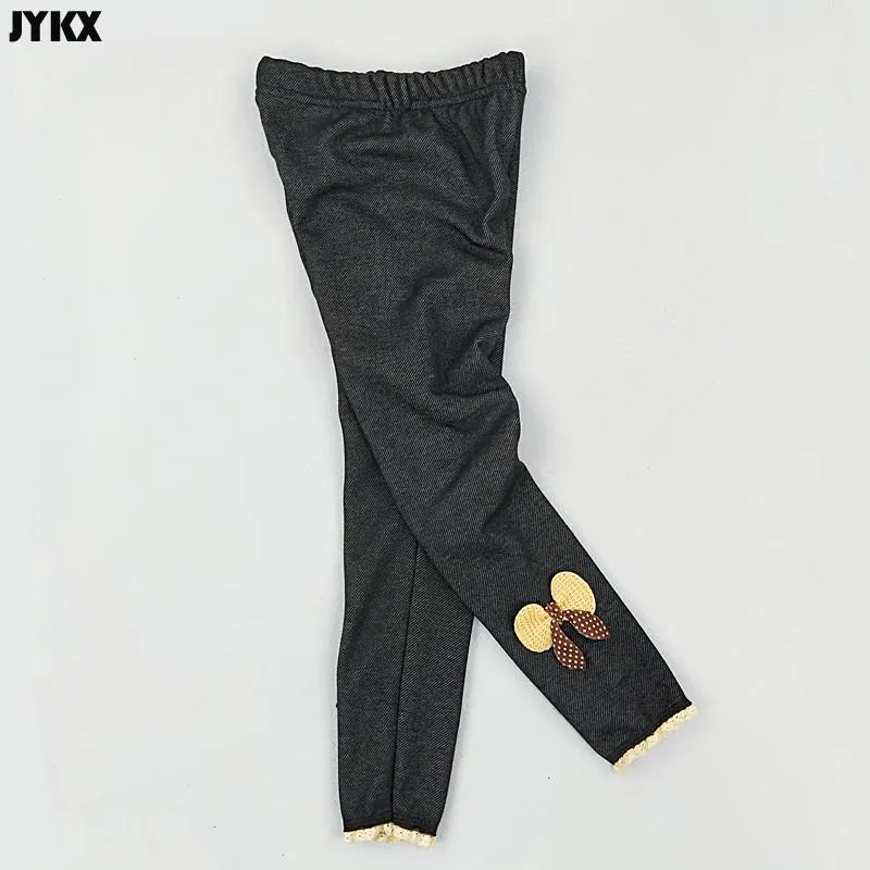 Kids Girls Jeans Children's Denim Pants Spring And Autumn Stretch Girls Bow Pants - GJN0165
