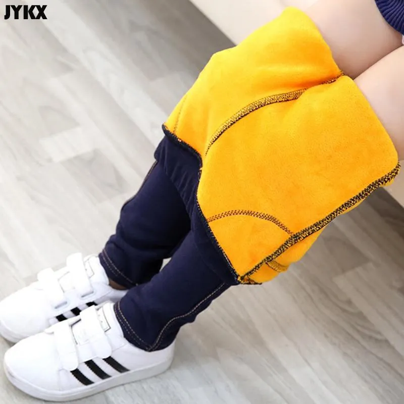 Kids Girls Jeans Children's Pants Winter Clothes Thicker Middle-aged Casual Denim Jeans Stretch - GJN0161